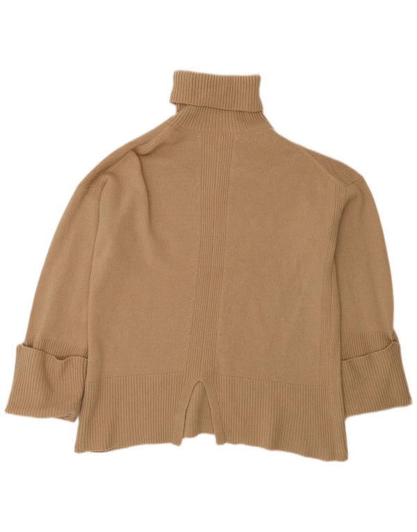 Maglione maglione oversize da donna Reiss con collo alto UK 6 XS Beige Lana