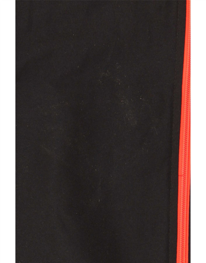Adidas Boys Graphic Tracksuit Top Jacket 11-12 Years Black Polyester
