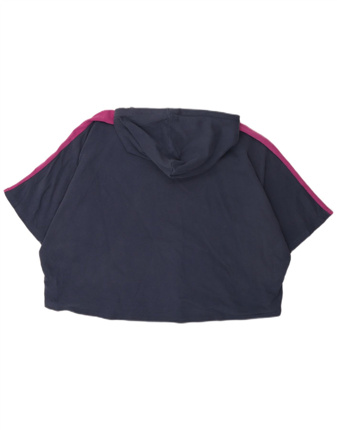 PUMA Womens Crop Oversized Hoodie Jumper UK 12 Medium Navy Blue