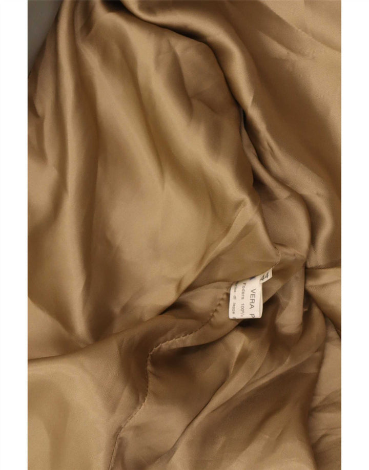Chaqueta de cuero vintage para mujer IT 44 Gris medio