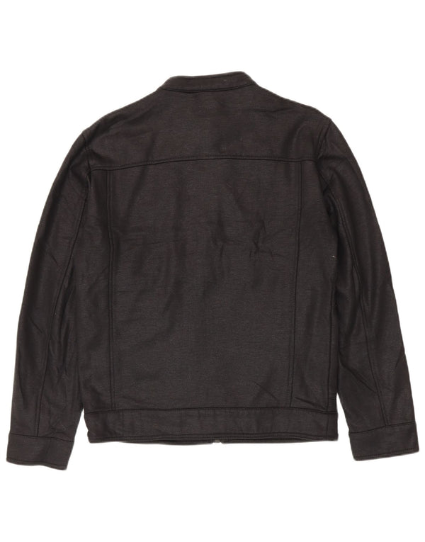 Zara Herren Bomberjacke UK 38 Medium Schwarz Polyester