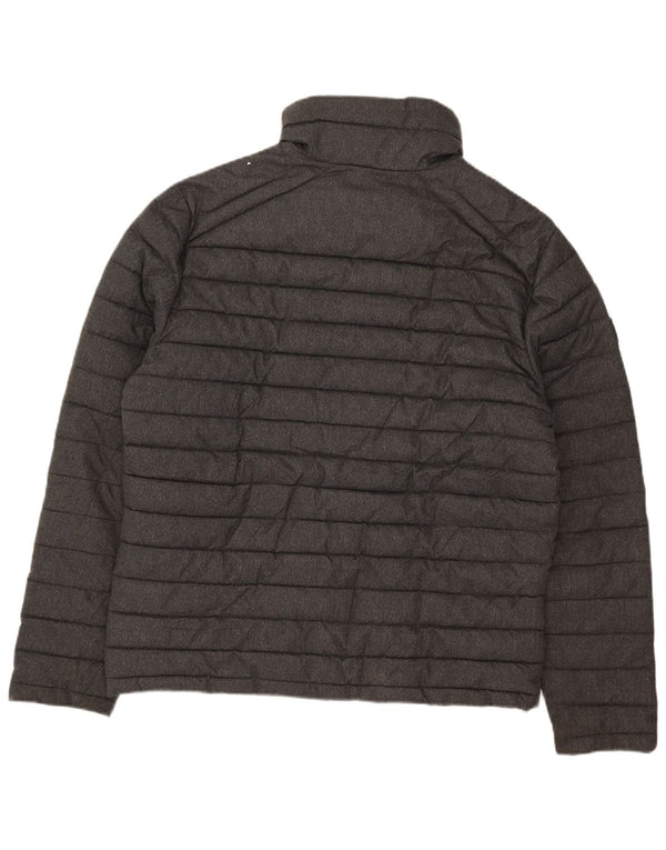Superdry muška podstavljena jakna UK 42 XL sivi poliester riblja kost