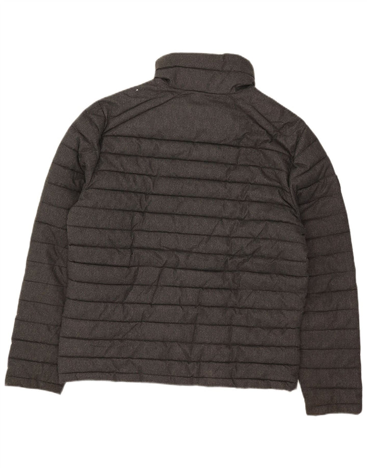 Superdry muška podstavljena jakna UK 42 XL sivi poliester riblja kost