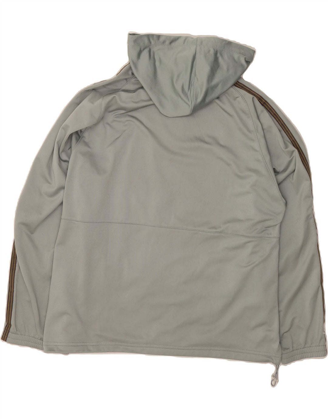 REEBOK Mens Hooded Tracksuit Top Jacket Large Grey Polyester Vintage Reebok and Second-Hand Reebok from Messina Hembry 