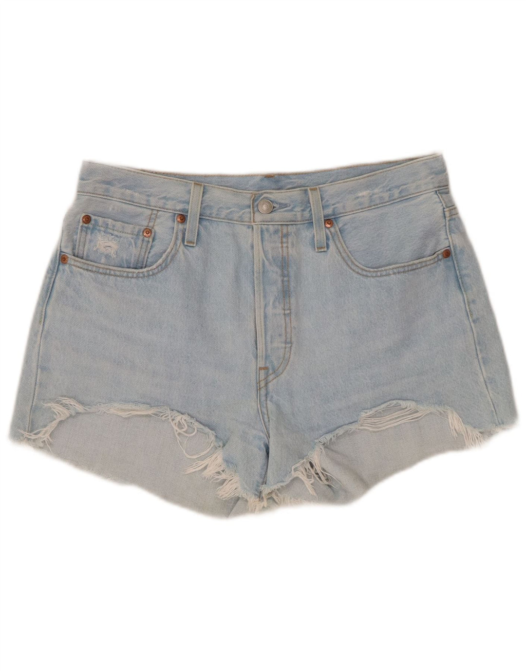 Levi's Mujer 501 Shorts De Mezclilla Mediano W30 Azul