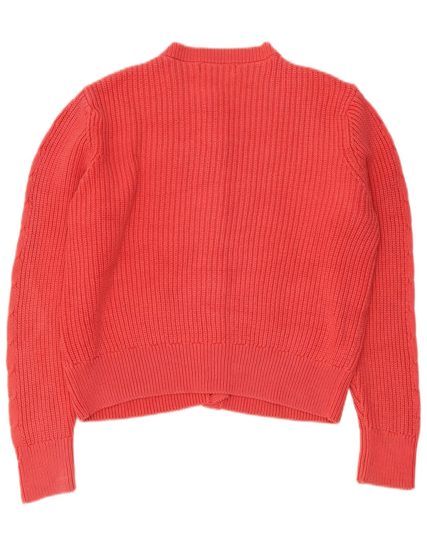 Marks & Spencer Pull cardigan court pour femme UK 12 coton rose moyen