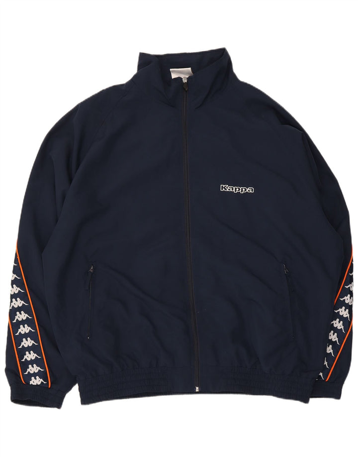 Kappa Herren Bomberjacke mit Grafik, UK 44 2XL, Marineblau, Polyester
