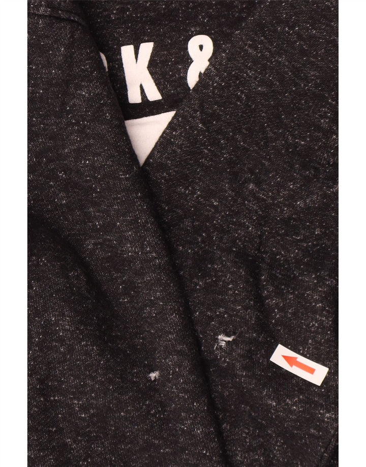 Jack & Jones Pull à Capuche Graphique Homme Noir Moucheté