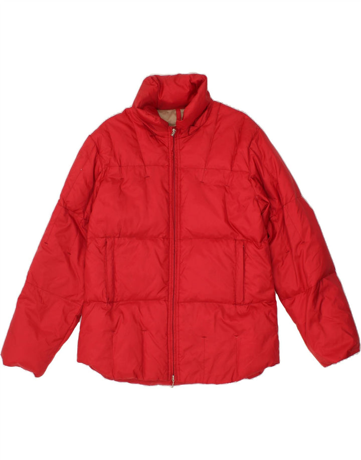 VINTAGE Womens Padded Jacket IT 46 Large Red Nylon Vintage Vintage and Second-Hand Vintage from Messina Hembry 