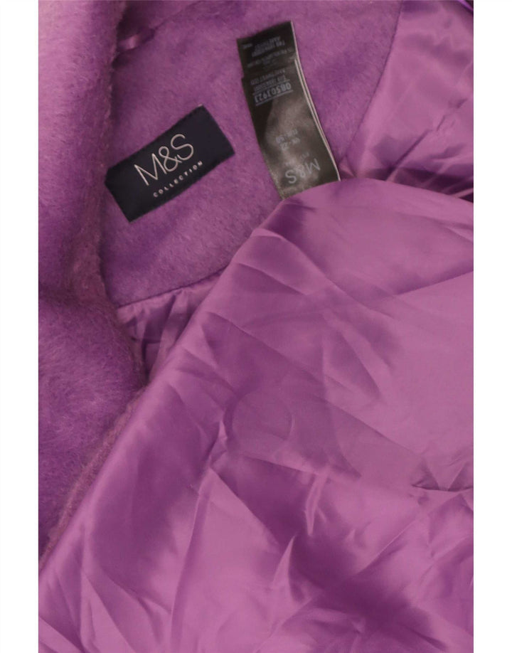 Marks & Spencer Dame Overfrakke UK 22 3XL Lilla Polyester