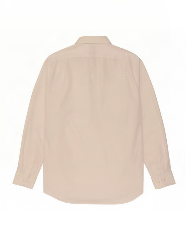 Camicia Boggi da uomo vestibilità regolare taglia 44 17 1/2 XL cotone bianco