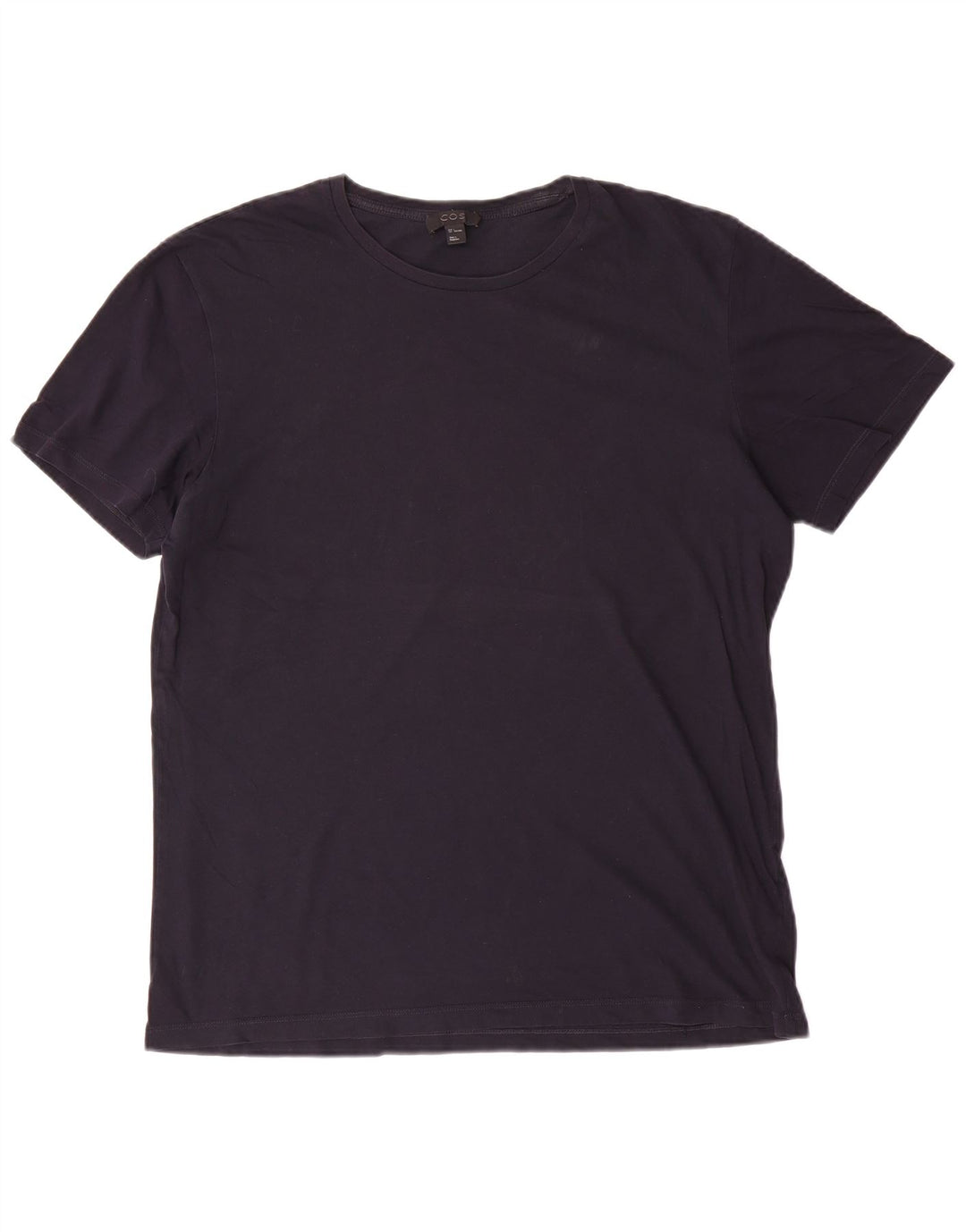 Cos Herren-T-Shirt-Oberteil, groß, marineblau, Baumwolle