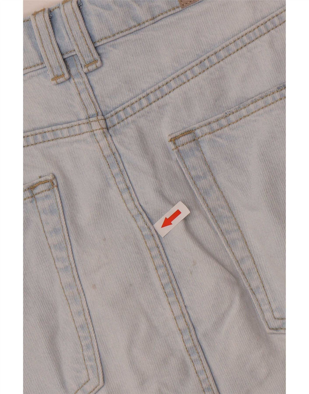 Zara Womens Distressed Mini Denim Skirt Small W26  Blue Cotton