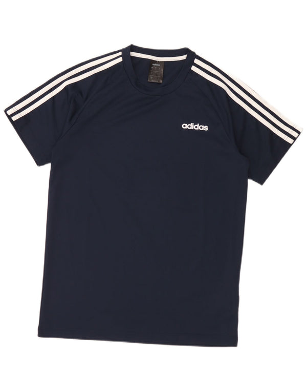 Adidas Mens Climalite T-Shirt Top Small Navy Blue Polyester