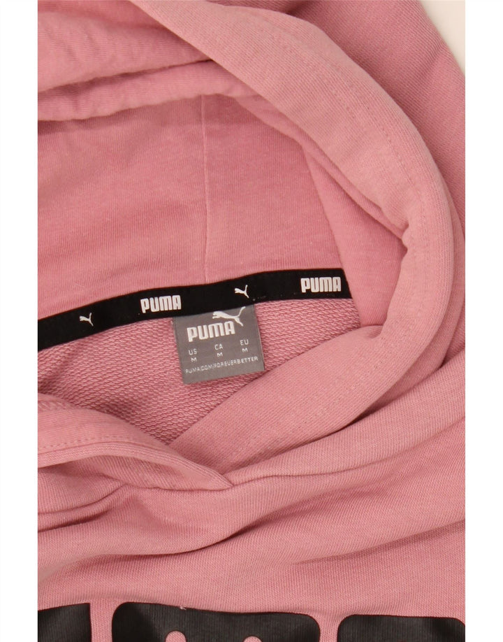 Puma Mens Graphic Hoodie Jumper Medium Pink