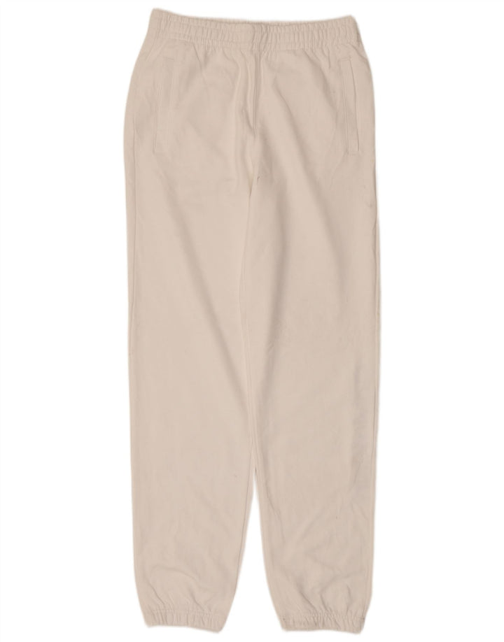CALVIN KLEIN Mens Graphic Tracksuit Trousers Joggers Medium  White Cotton