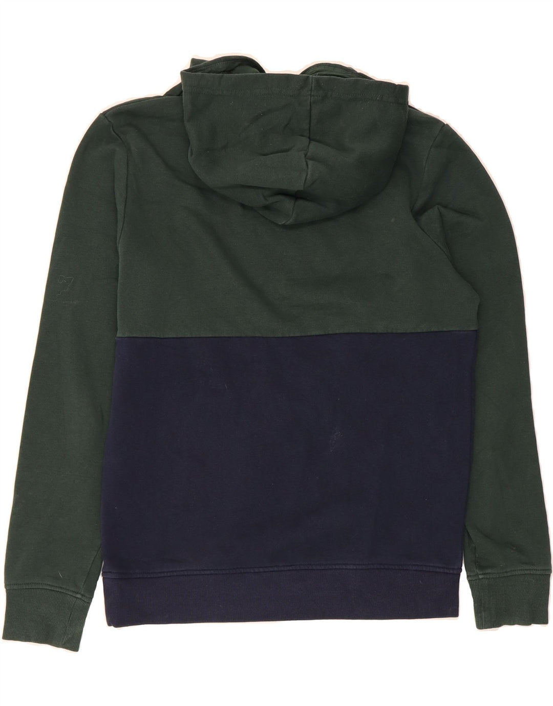 JACK & JONES Mens Core Graphic Hoodie Jumper Medium Green Colourblock Vintage Jack & Jones and Second-Hand Jack & Jones from Messina Hembry 