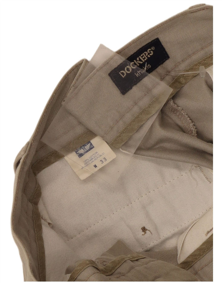Dockers Herre Khakis Pegged Chino Shorts W33 Medium Beige Bomuld