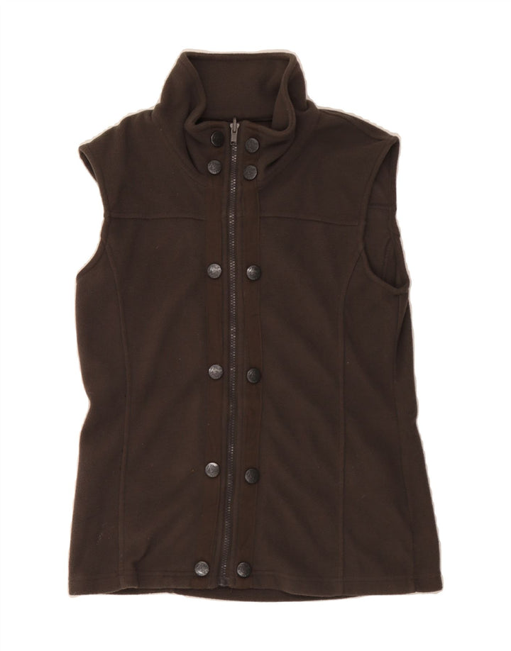 KHUJO Womens Fleece Gilet UK 14 Large Grey Polyester Vintage KHUJO and Second-Hand KHUJO from Messina Hembry 