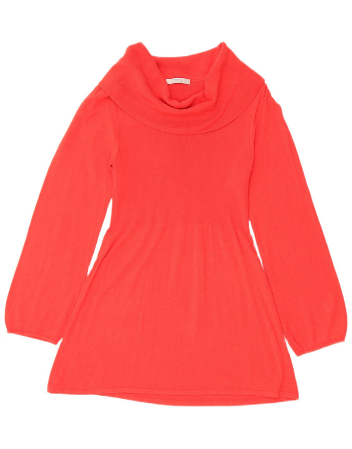 Marks & Spencer Womens Long Sleeve Roll Neck Tunic Top UK 8 Small Red