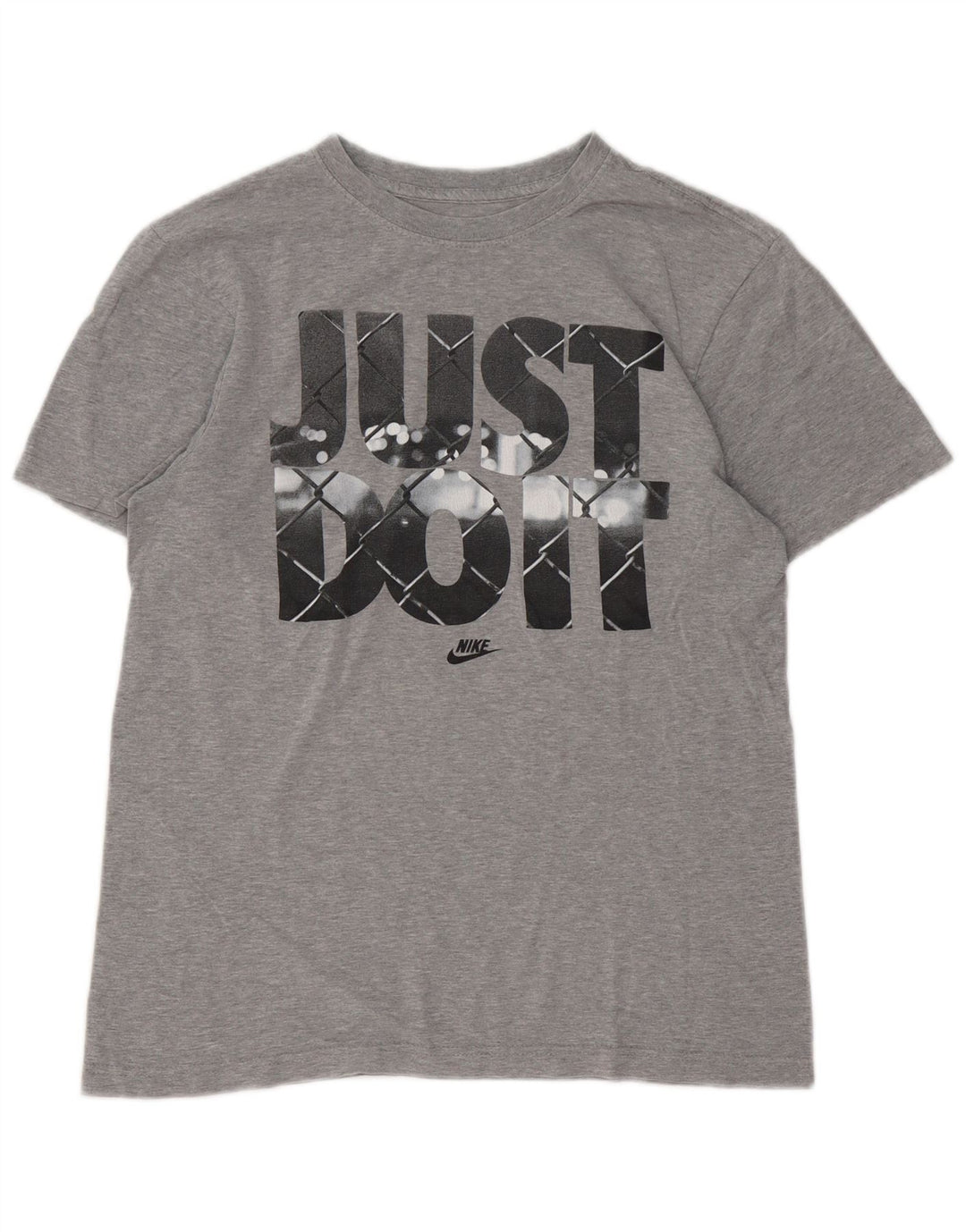 Nike Mens Regular Fit Graphic T-Shirt Top Small Grey Cotton