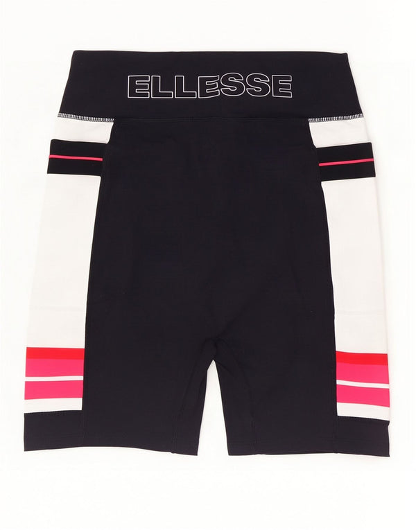 Pantaloni scurți sport grafic Ellesse pentru femei UK 12 Medium Black Colorblock