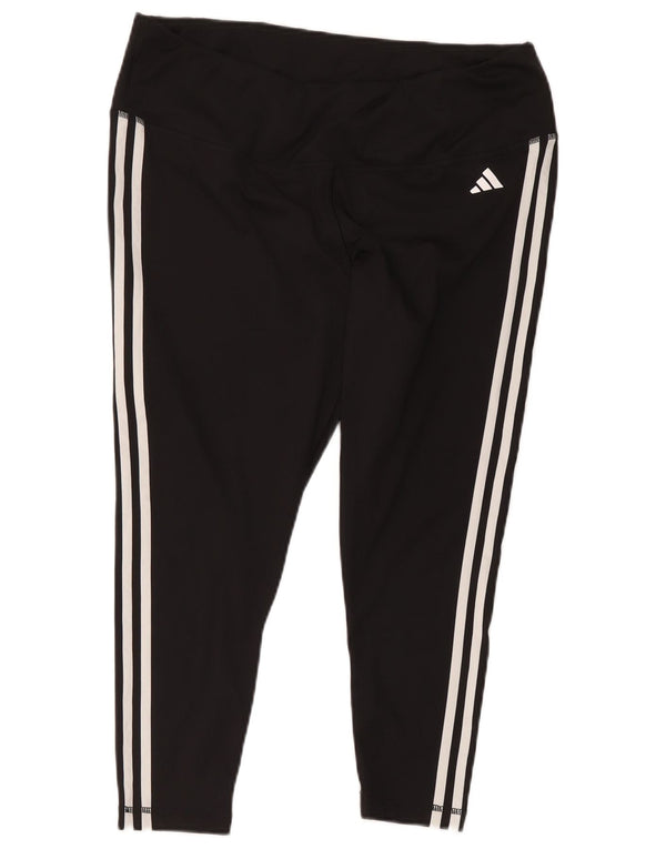 Damskie spodnie dresowe Adidas Tight Fit Capri UK 24/26 2XL czarne