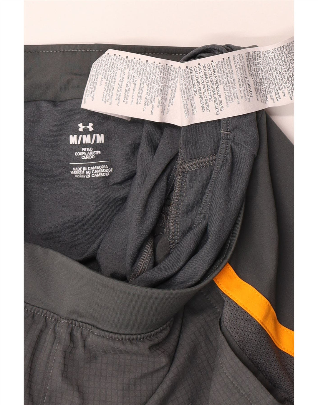 Pantaloncini sportivi grafici da uomo Under Armour Poliestere color block grigio medio