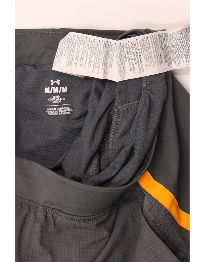 Pantaloncini sportivi grafici da uomo Under Armour Poliestere color block grigio medio