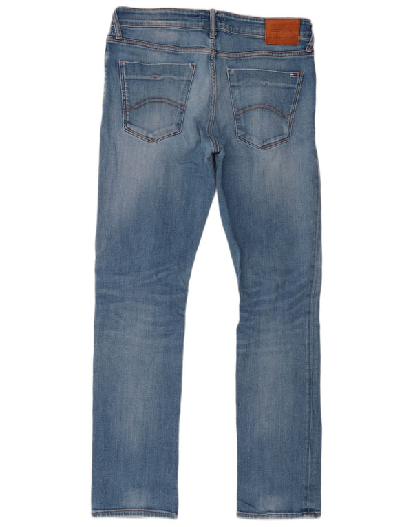 Jeans slim da uomo Tommy Hilfiger W34 L32 cotone blu