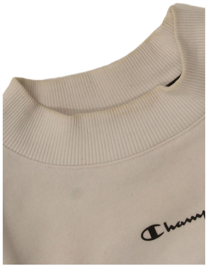 Champion Womens Graphic Sweatshirt Jumper UK 14 Medium Black Colourblock