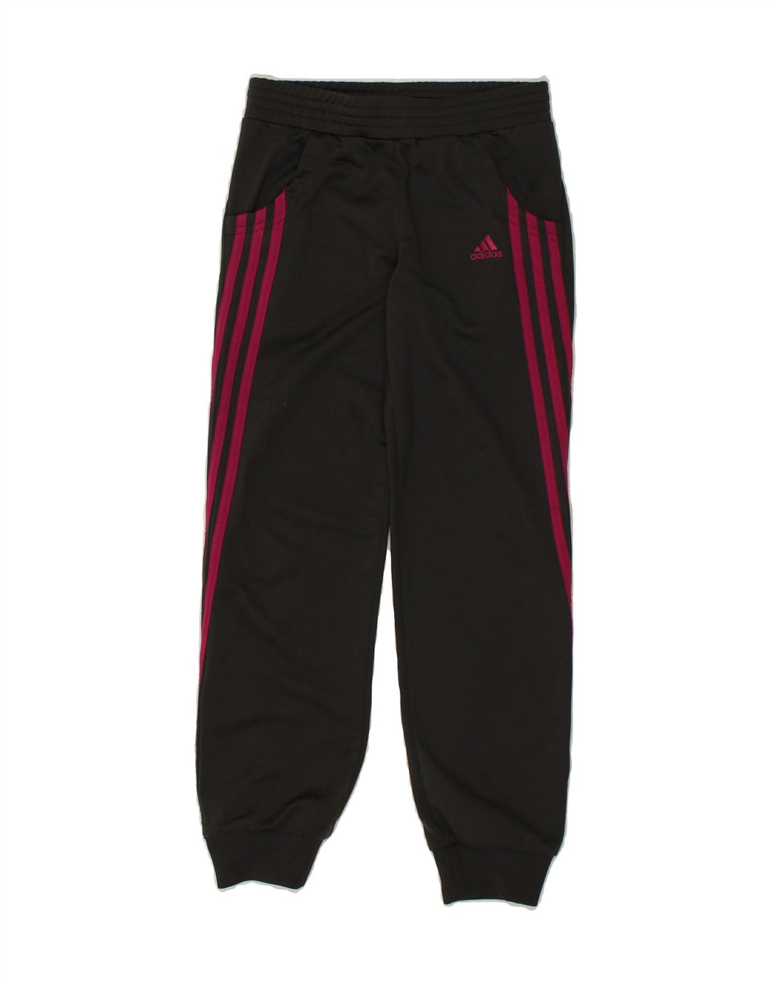 ADIDAS Girls Tracksuit Trousers Joggers 9-10 Years Grey Polyester | Vintage Adidas | Thrift | Second-Hand Adidas | Used Clothing | Messina Hembry 