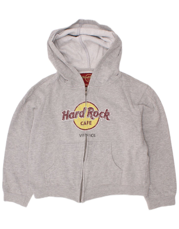 Hard Rock Cafe Pull à capuche zippé graphique pour fille 10-11 ans Gris Taille L