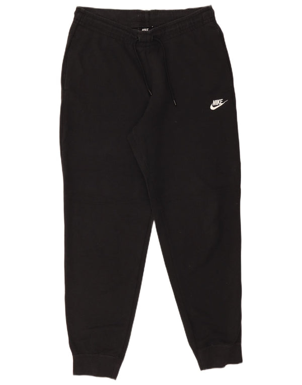 Nike Womens Tracksuit Trousers Joggers UK 12 Medium Black Cotton