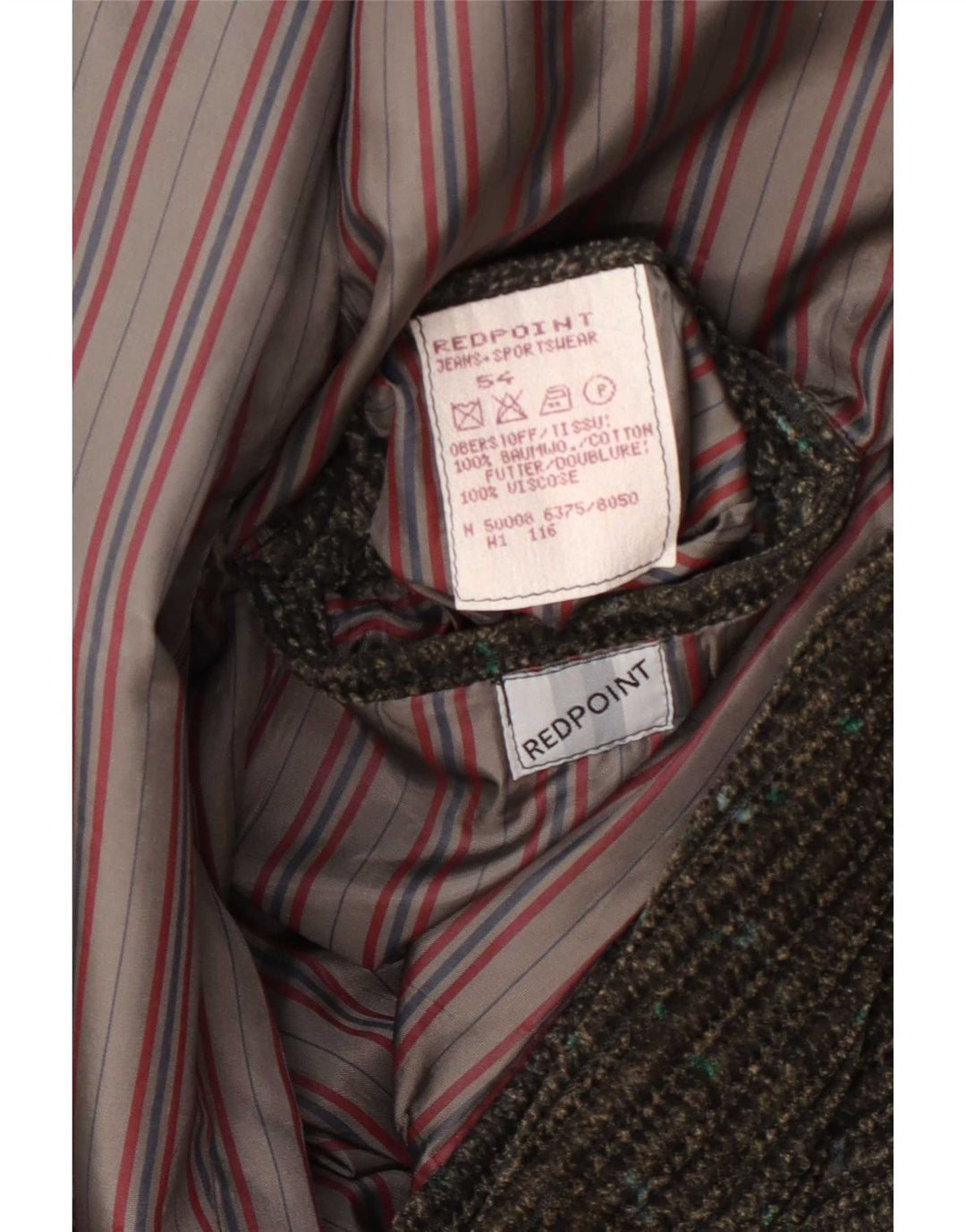 Redpoint Jachetă pentru bărbați din velur cu 1 nasture EU 54 2XL Kaki pete