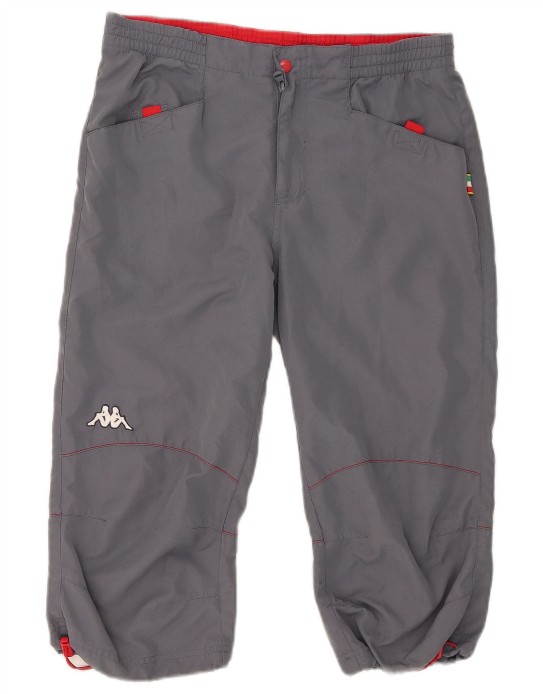 Kappa Mens Capri Trousers Small W29 L18 Grey Polyester
