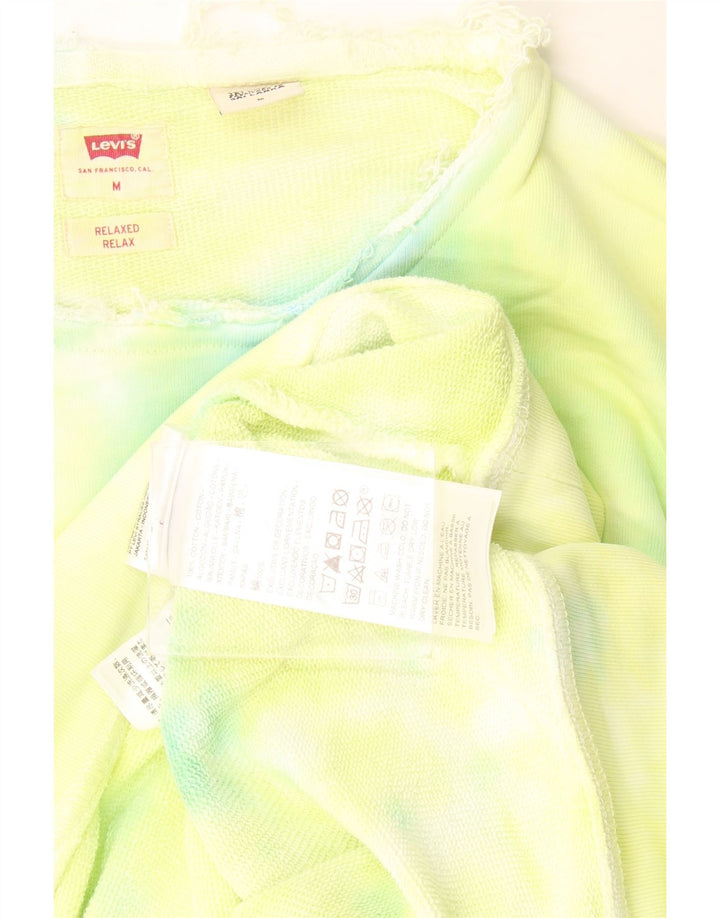 Levi's Mens Relaxed Graphic Sweatshirt Jumper Medium Green Tie Dye Cotton