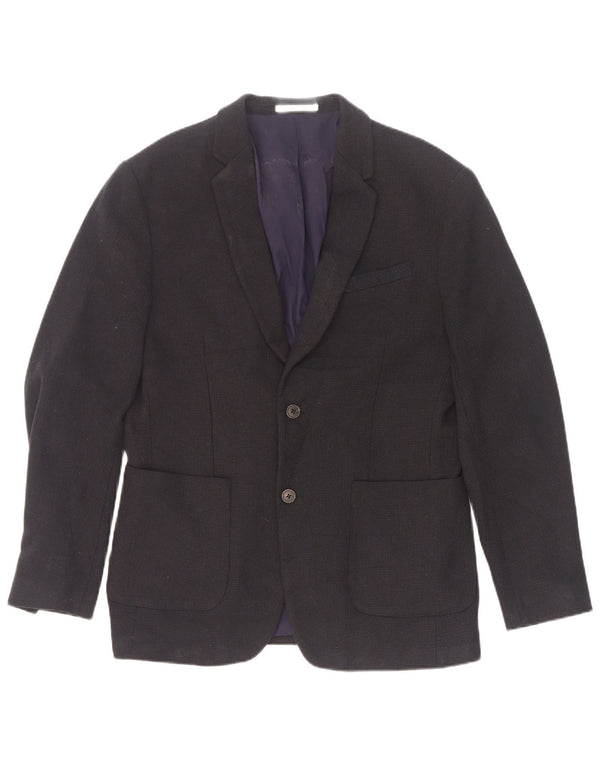Blazer pentru bărbați Zara cu 2 nasturi EU 52 Poliester mare bleumarin
