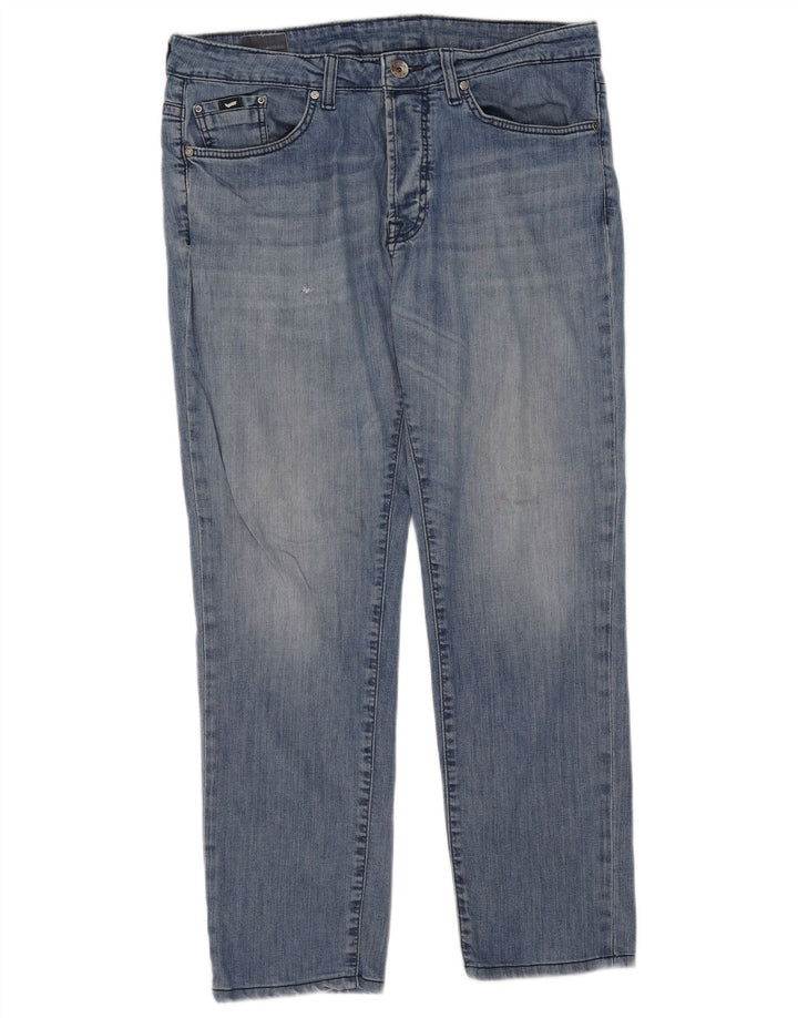 Gas Mens Straight Jeans W36 L29 Blue Cotton