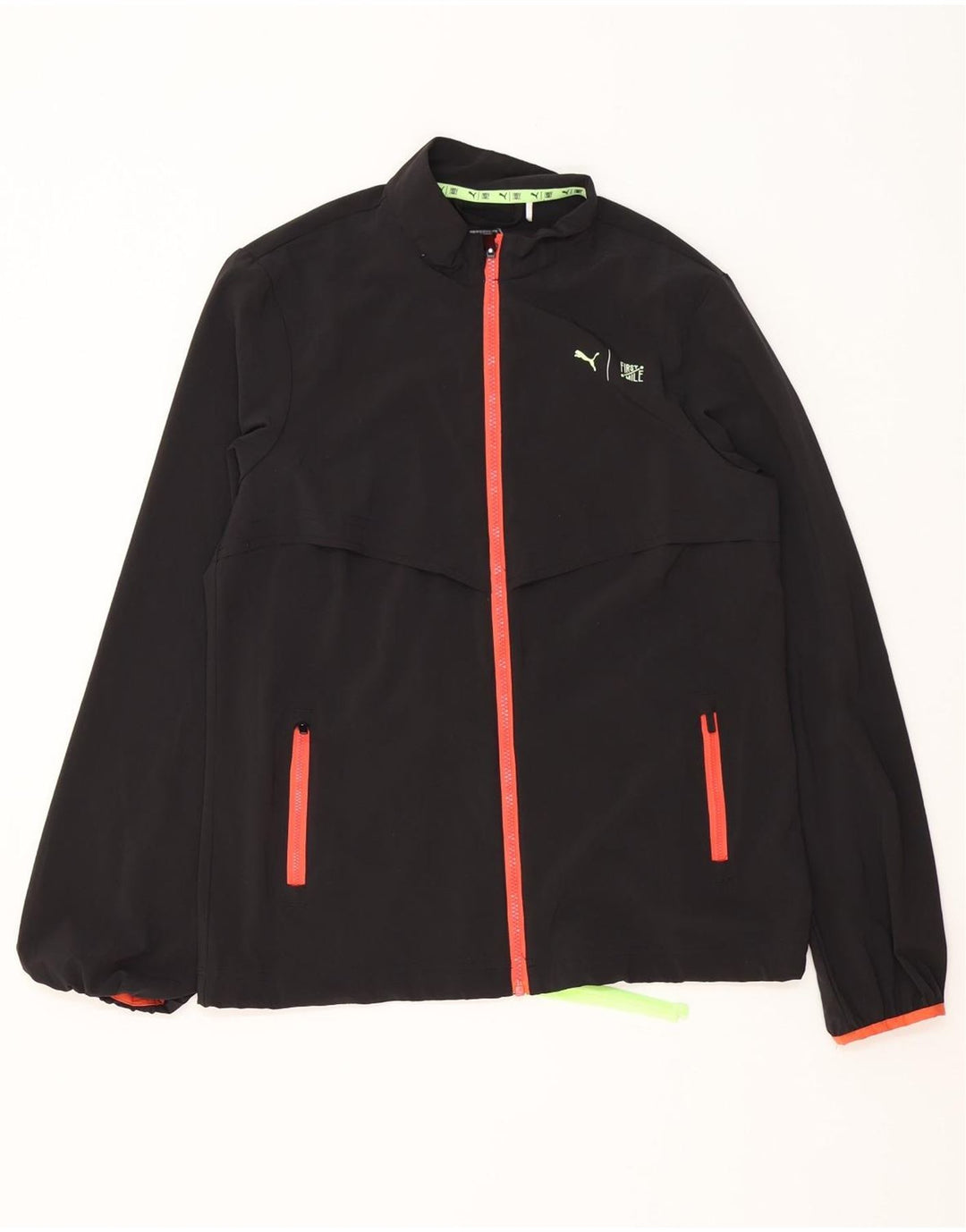Puma Mens Tracksuit Top Jacket Medium Black Polyester