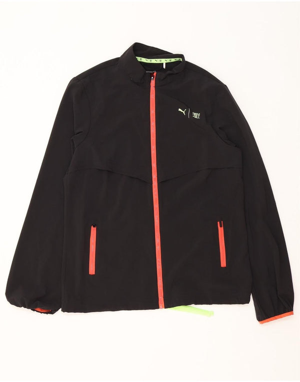 Puma Mens Tracksuit Top Jacket Medium Black Polyester