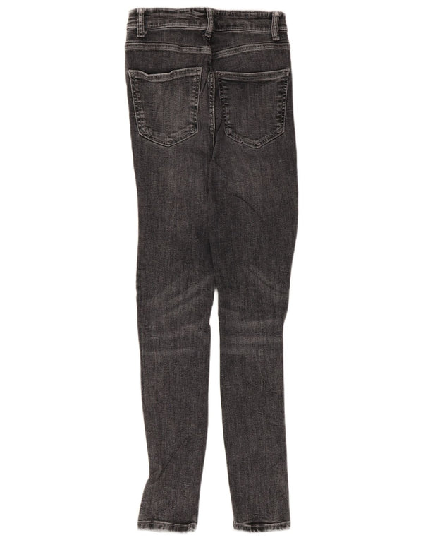 Zara Womens High Rise Skinny Jeans EU 36 XS W26 L27 Grey