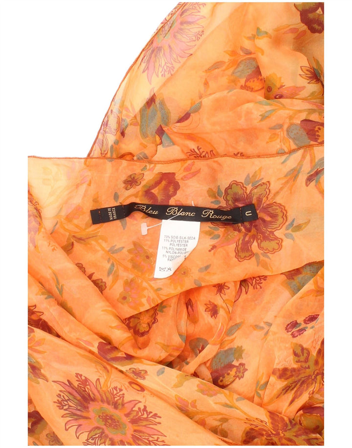 Bleu Blanc Rouge Damen-Rechteckschal, Einheitsgröße, Orange, Blumenmuster, Bohemian-Stil