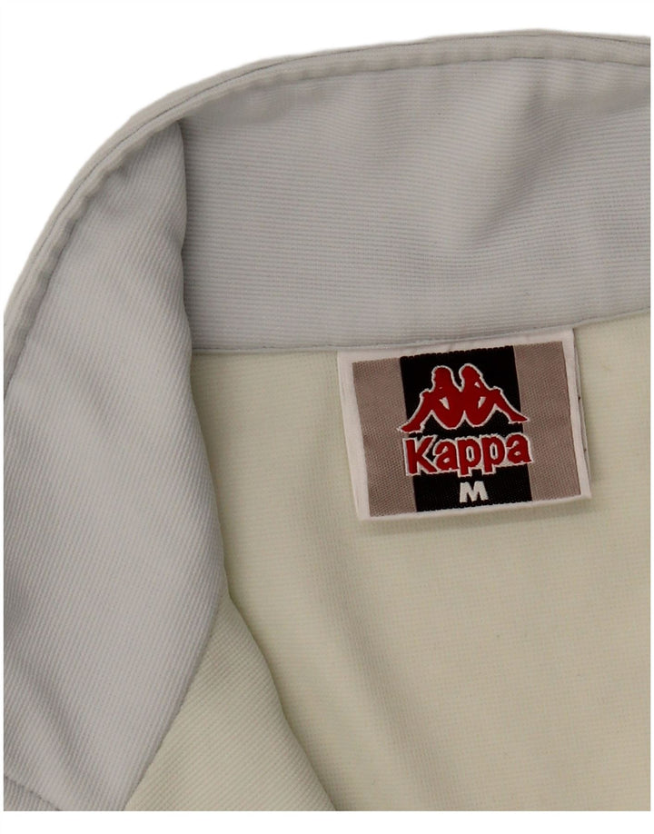 KAPPA Womens Tracksuit Top Jacket UK 14 Medium Off White Colourblock