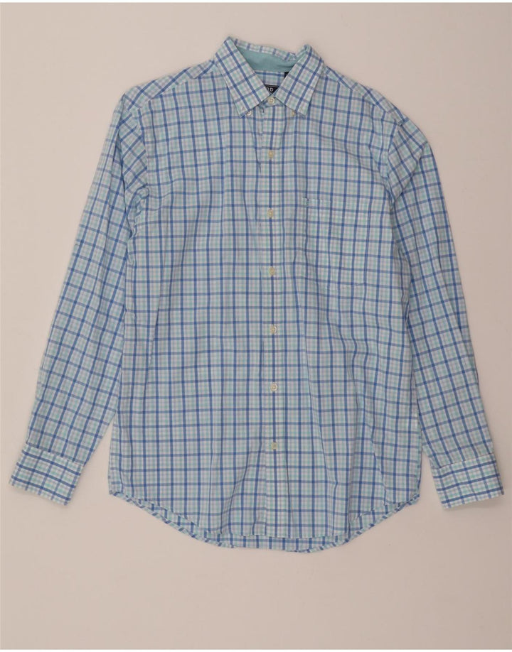 IZOD Mens Shirt Small Blue Check Cotton Vintage Izod and Second-Hand Izod from Messina Hembry 