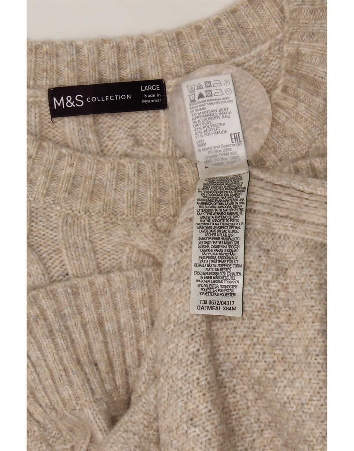 Marks & Spencer Damevest Tank Top UK 16 Large Beige Polyester