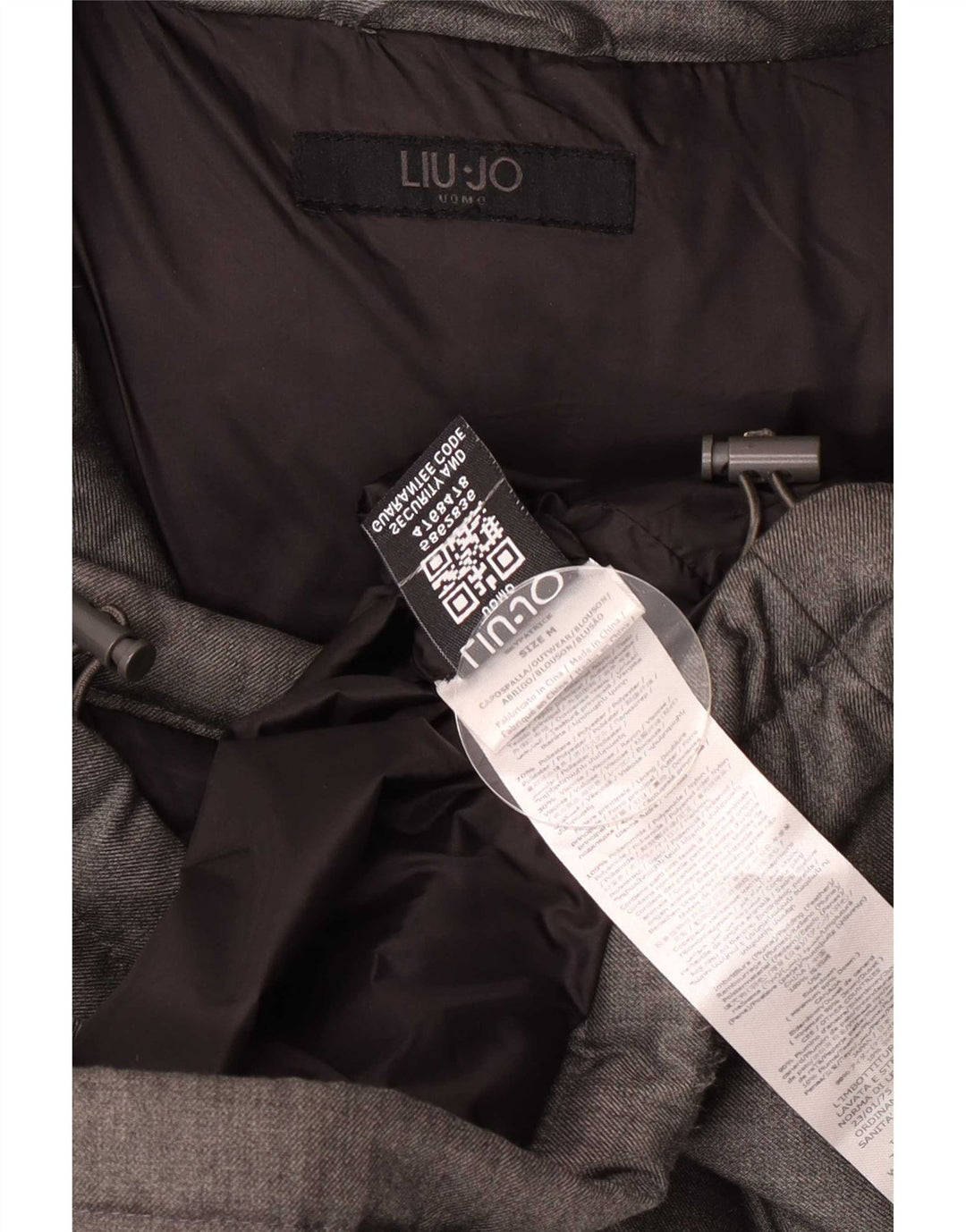 Liu Jo Chaqueta acolchada con capucha para hombre ES 36 Poliéster gris medio