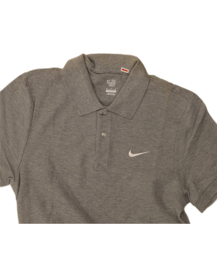 NIKE Mens Polo Shirt Medium Grey Cotton Vintage Nike and Second-Hand Nike from Messina Hembry 