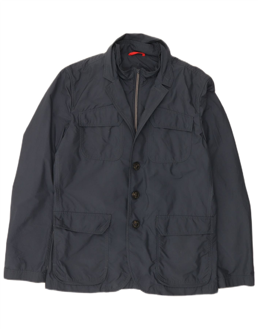 Fay Mens Utility Jacket UK 38 Medium Navy Blue Cotton