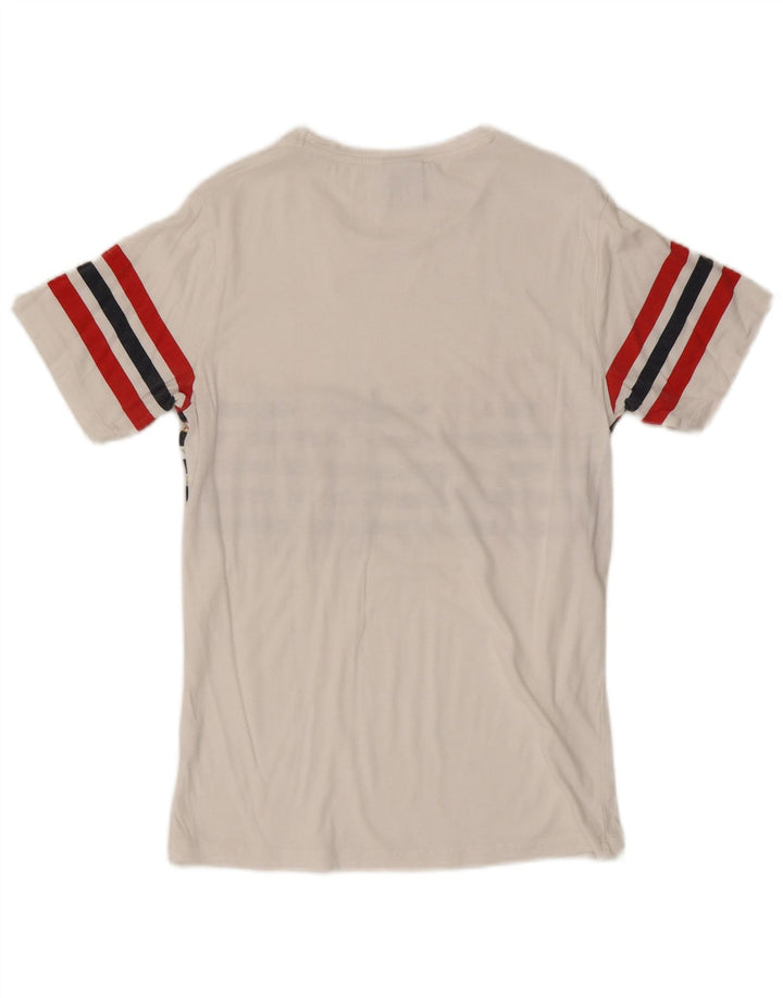 Zara Mens T-Shirt Top Small White Floral Cotton